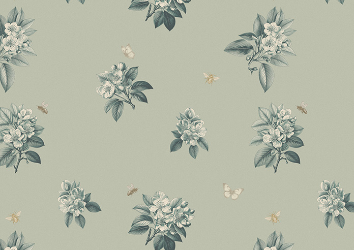 Upton, Apple Spray Bud Green - Twist&Fit Roller Blind - Image 6
